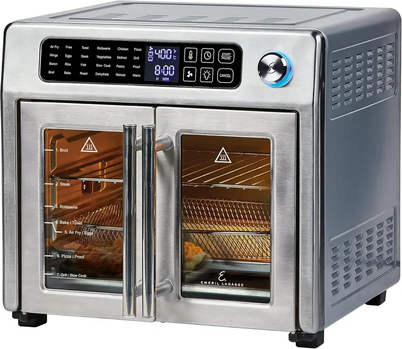 Frytkownica powietrzna/piekarnik konwekcyjny Emeril Lagasse 26 QT ze stali nierdzewnej z drzwiami uchylnymi