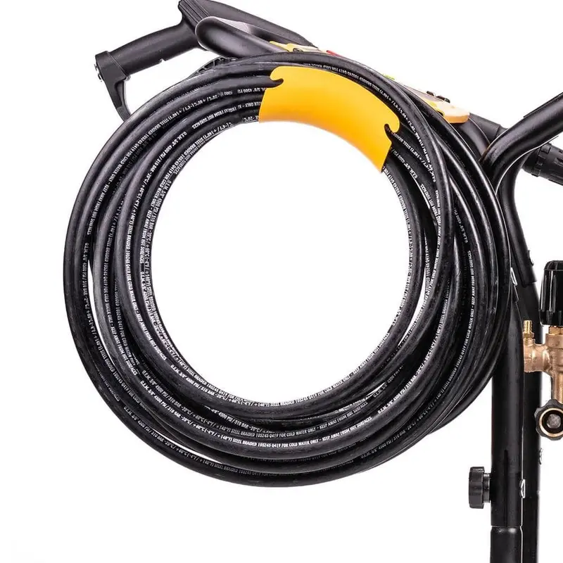 Myjka ciśnieniowa zasilana benzyną o ciśnieniu 4400 PSI i przepływie 4,0 GPM, silniku o pojemności 420 cm3 i solidnej obudowie, przeznaczona do zastosowań domowych i komercyjnych.