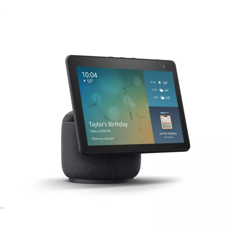 Amazon Echo Show 10 (3. generacja) – 10,1-calowy inteligentny wyświetlacz HD z czujnikiem ruchu Alexa, wykończenie w kolorze antracytowym