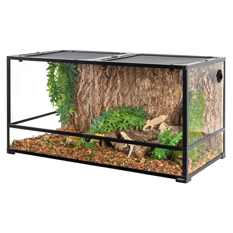 Terrarium REPTIZOO Extra Large o pojemności 120 galonów (ok. 450 litrów) dla gadów – wentylowane terrarium z przednim otworem, odpowiednie dla dużych gatunków zwierząt.