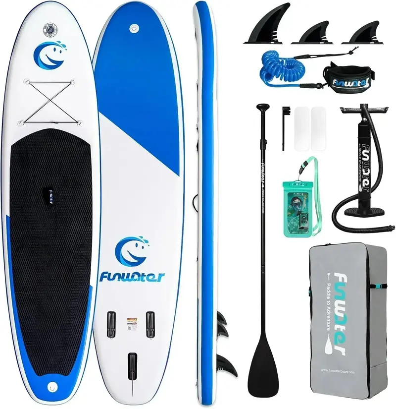 FunWater Ultralight nadmuchiwana deska SUP – wygodna w podróży deska SUP z kompletnym zestawem akcesoriów