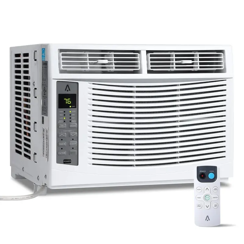 Kompaktowa klimatyzacja okienna o mocy 6000 BTU – 115 V~, zmywalny filtr, idealna do małych pomieszczeń (≤ 23 m²)