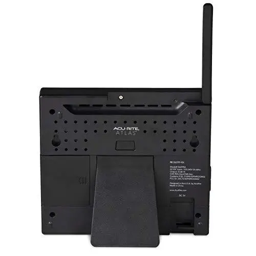 Stacja pogodowa AcuRite Atlas Wi-Fi – dane w czasie rzeczywistym, alerty o burzach i stylowy, czarny design.