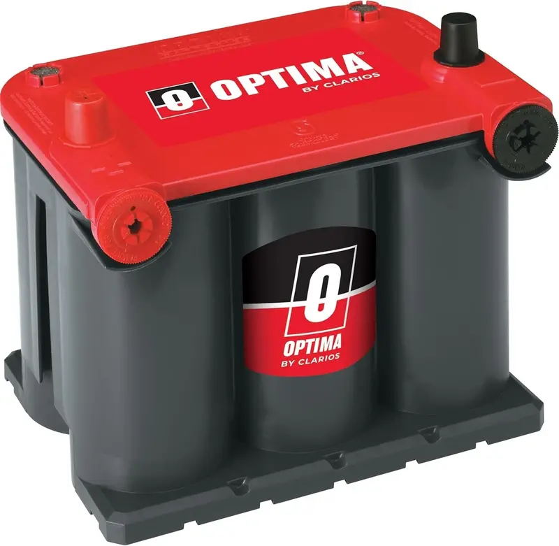 Akumulator RedTop OPTIMA AGM – 12-woltowy akumulator rozruchowy do samochodów z prądem rozruchowym na zimno (CCA) 720 V i dwoma opcjami podłączenia