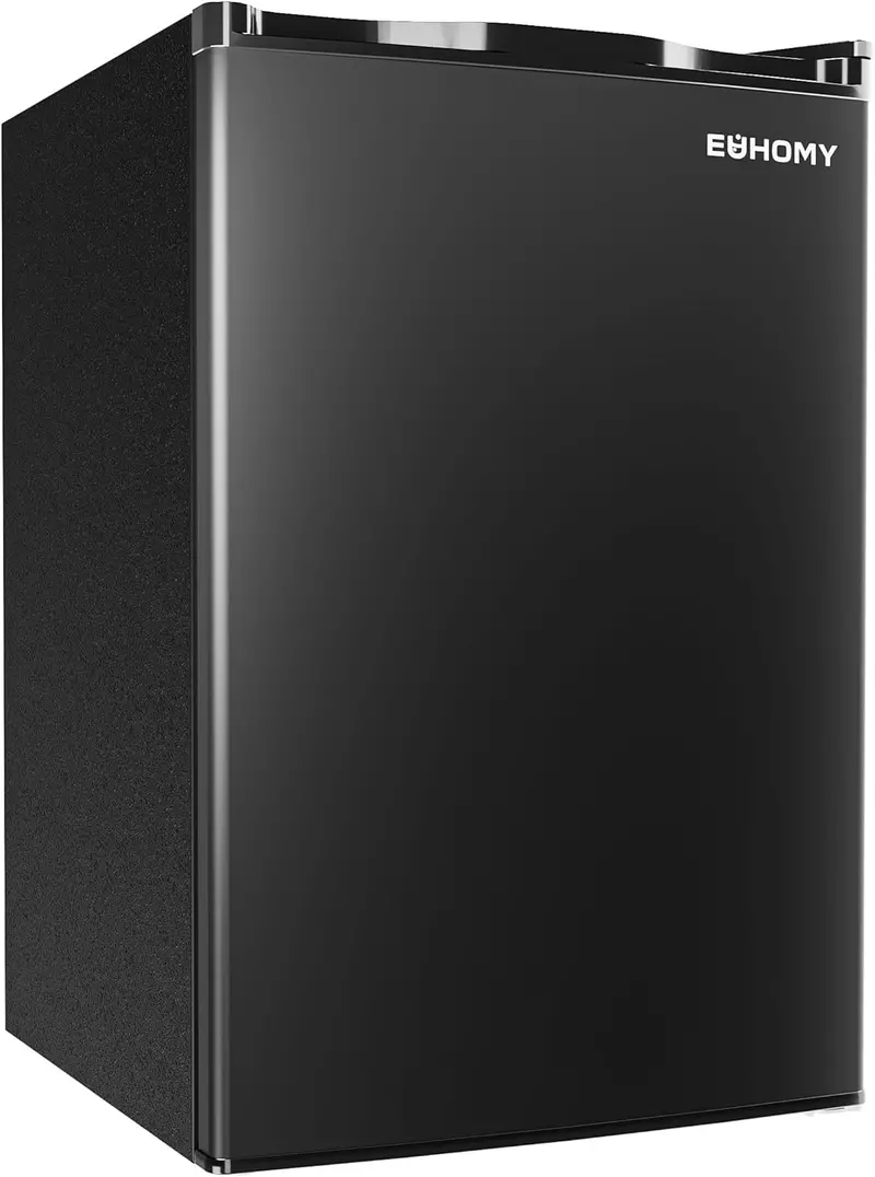 EUHOMY 3,2 stopy sześcienne, jednodrzwiowa mini lodówka – kompaktowa chłodziarka z regulowanym termostatem