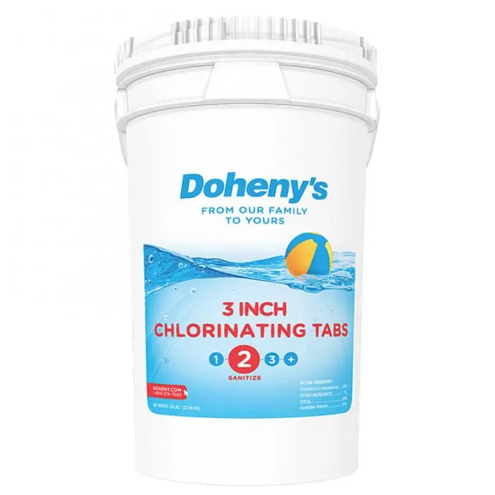 Tabletki chlorowe 3-calowe – zapas środków do konserwacji basenu o wadze 50 funtów