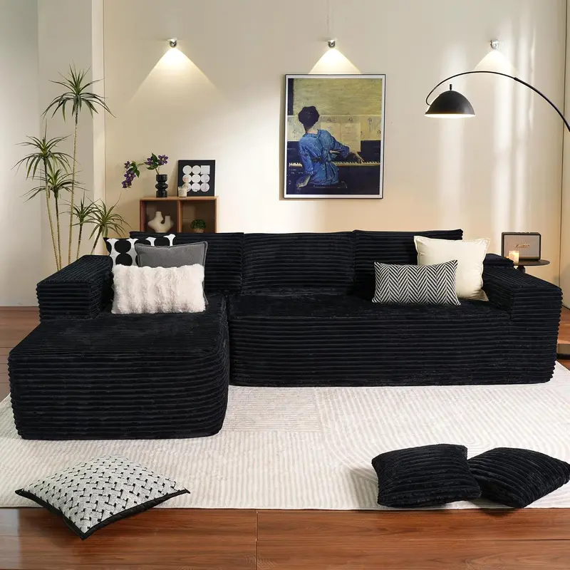 Modułowa sofa Ovios w kształcie litery L o długości 104 cali – nowoczesna sofa wypoczynkowa z możliwością dostosowania układu