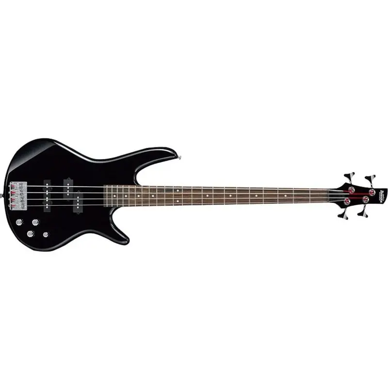 Gitara basowa Ibanez GIO GSR200, wykończenie w kolorze czarnym, 22 progi, menzura 34 cale, korpus z agathisu, gryf klonowy, podstrunnica z palisandru