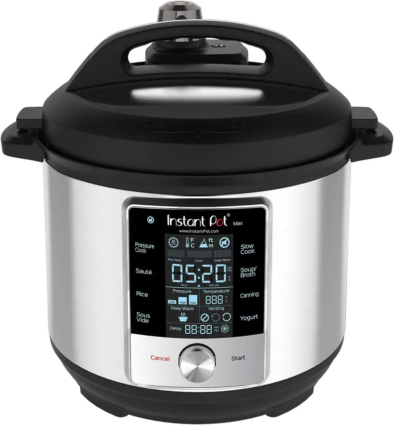 Szybkowar Instant Pot MAX 6 Quart Smart Pressure Cooker – 15 PSI, tryb próżniowy, sterowanie za pomocą ekranu dotykowego, stal nierdzewna