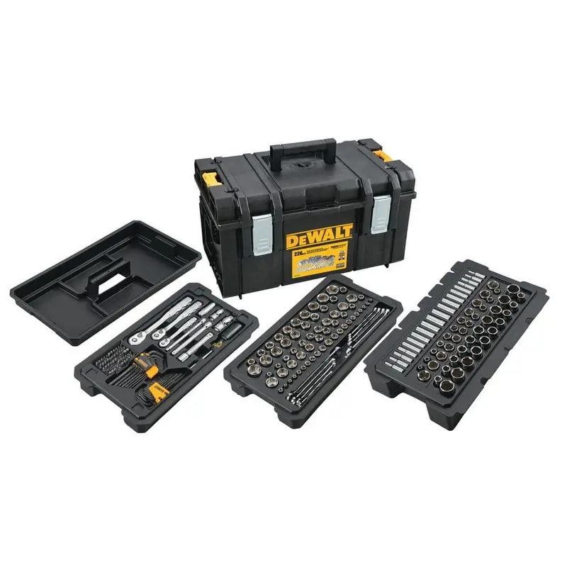 Zestaw narzędzi mechanicznych DEWALT 226 elementów ze średnią skrzynką narzędziową TOUGHSYSTEM 22 cale DWMT45226H
