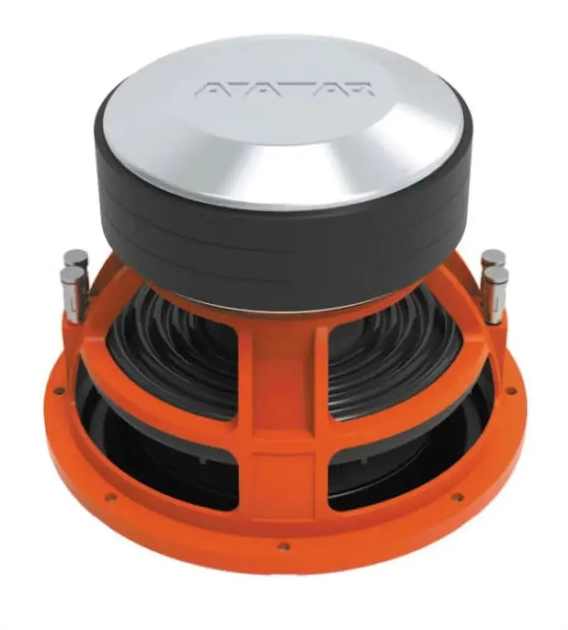 Subwoofer Avatar Tsunami STU-1246D1 12″ – moc szczytowa 6000 W, stabilna przy 1 omach, wykończenie pomarańczowe, cewka drgająca 4″