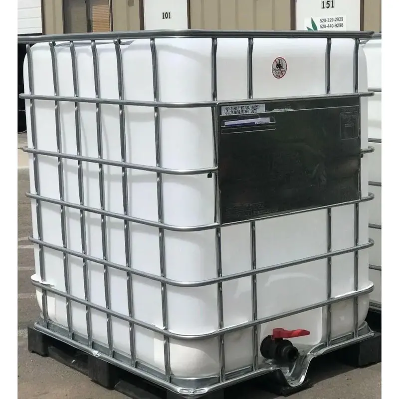 Kontener IBC o pojemności 330 galonów do kontaktu z żywnością – zatwierdzony przez FDA pojemnik do przechowywania wody pitnej lub zbierania deszczówki.
