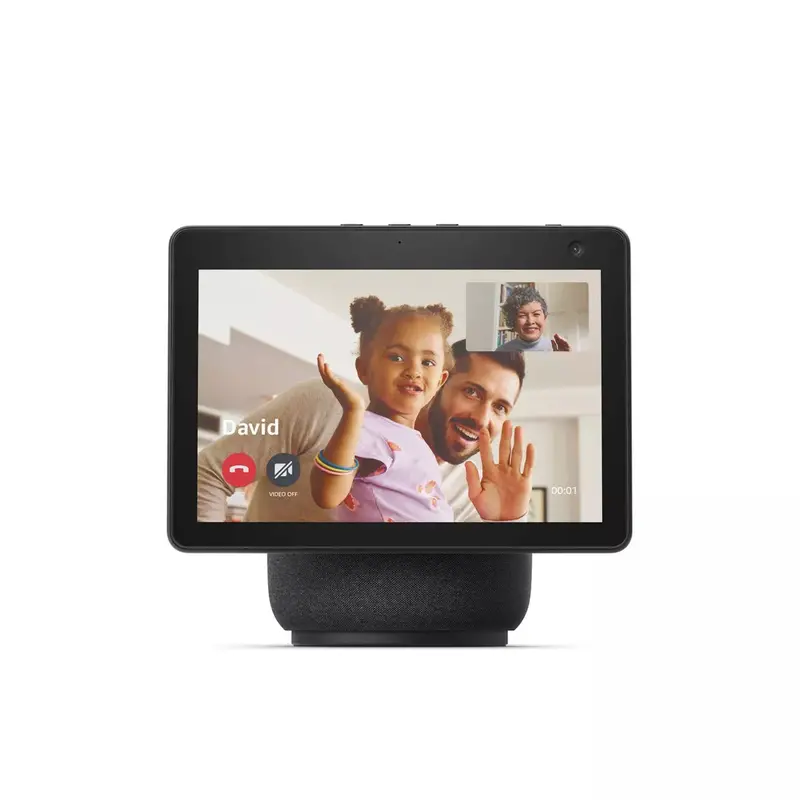 Amazon Echo Show 10 (3. generacja) – 10,1-calowy inteligentny wyświetlacz HD z czujnikiem ruchu Alexa, wykończenie w kolorze antracytowym