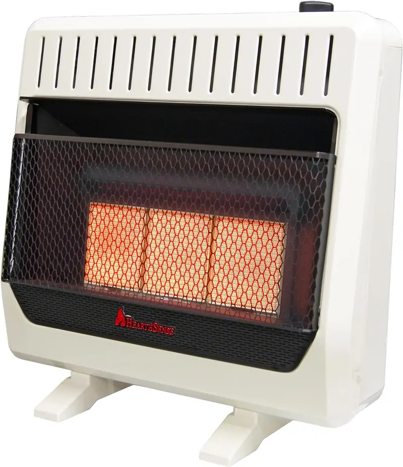 Podwójny bezodpływowy ogrzewacz podczerwieni HearthSense IR26T-BB z termostatem