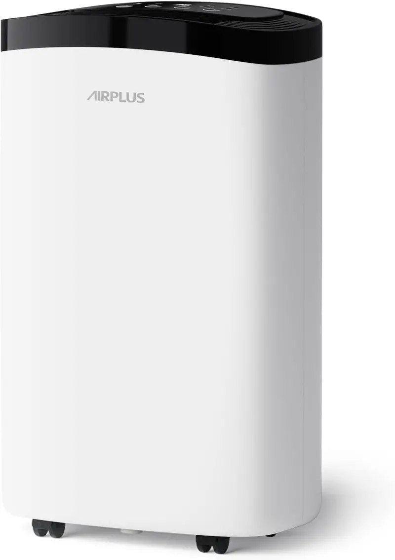 Osuszacz powietrza do piwnic AIRPLUS o pojemności 30 litrów – odpowiedni do pomieszczeń o powierzchni do 140 m², zawiera wąż spustowy, skutecznie usuwa wilgoć