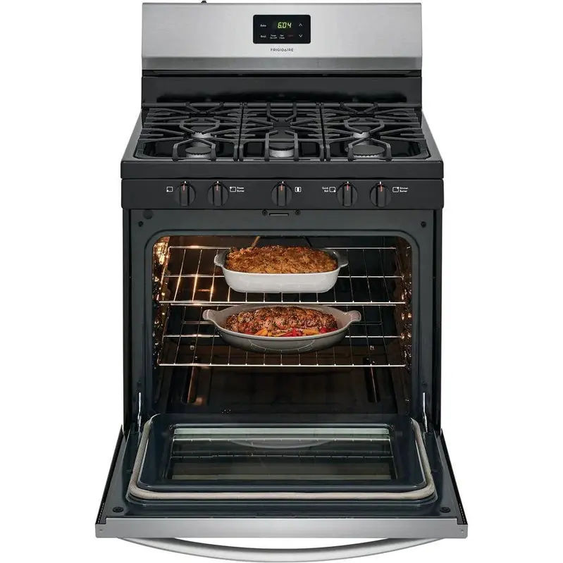 Frigidaire FCRG3052AS – wolnostojąca kuchenka gazowa ze stali nierdzewnej o szerokości 76 cm (30 cali) z pięcioma palnikami