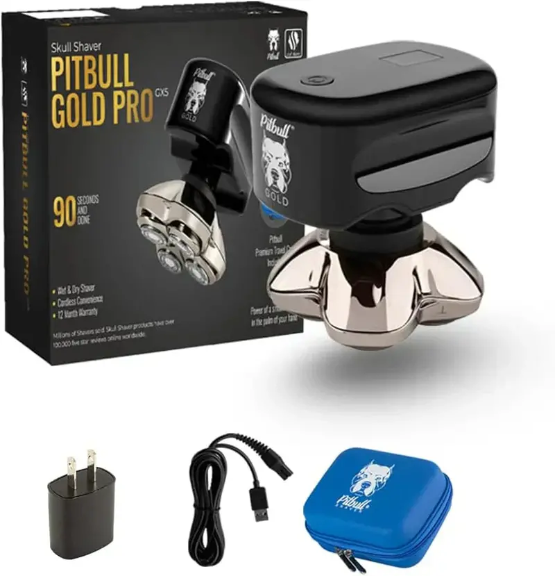 Trymer elektryczny Pitbull Gold PRO do twarzy i głowy zapewniający precyzyjne golenie.