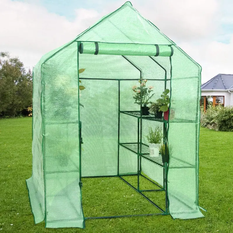 Szafka do uprawy roślin z bezpośrednim dostępem do wewnątrz/na zewnątrz — namiot do uprawy roślin o wymiarach 1,46 m × 1,46 m × 1,95 m