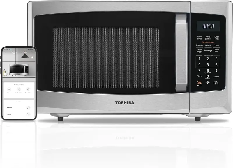 Kuchenka mikrofalowa Toshiba ML-EC42P(SS) 4 w 1 — konwekcja, frytkownica powietrzna, funkcja inteligentnego czujnika, 42 litry, wykończenie w kolorze srebrnym