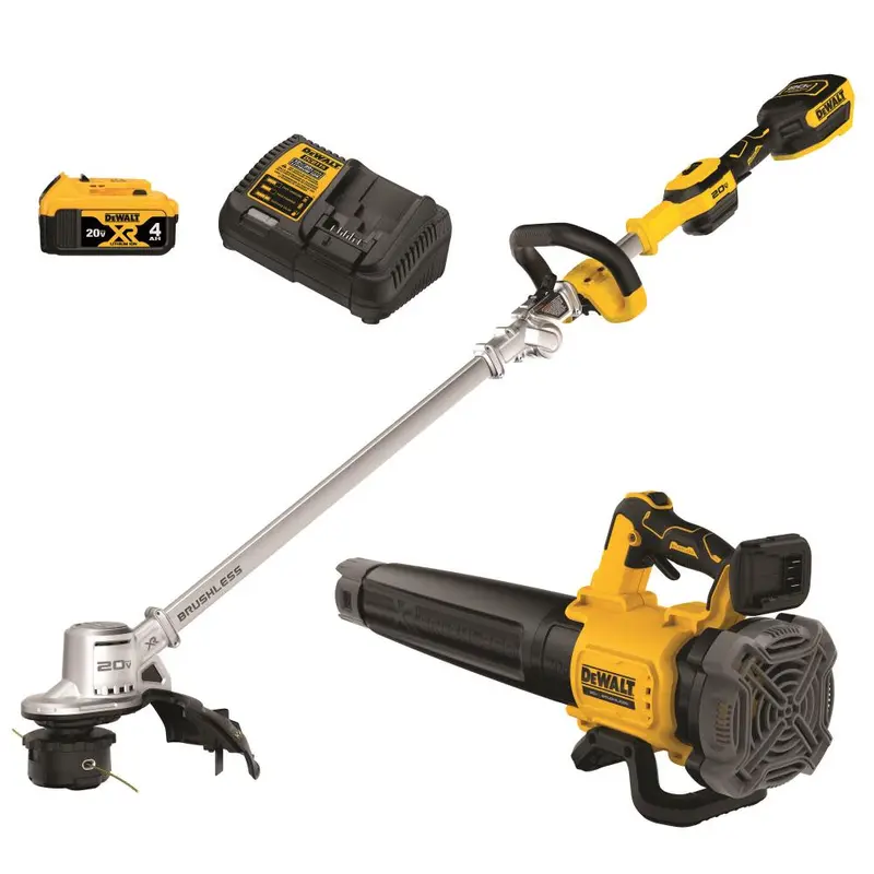 DEWALT 20V MAX XR Brushless 35,5 cm Akumulatorowa składana podkaszarka do trawy i dmuchawa ręczna DCKO222M1 firmy DEWALT
