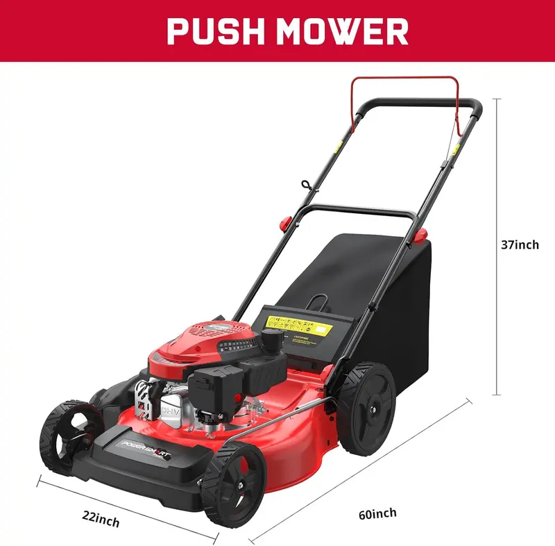 Kosiarka spalinowa PowerSmart 21″ 144 cm3 3 w 1 z koszem na trawę